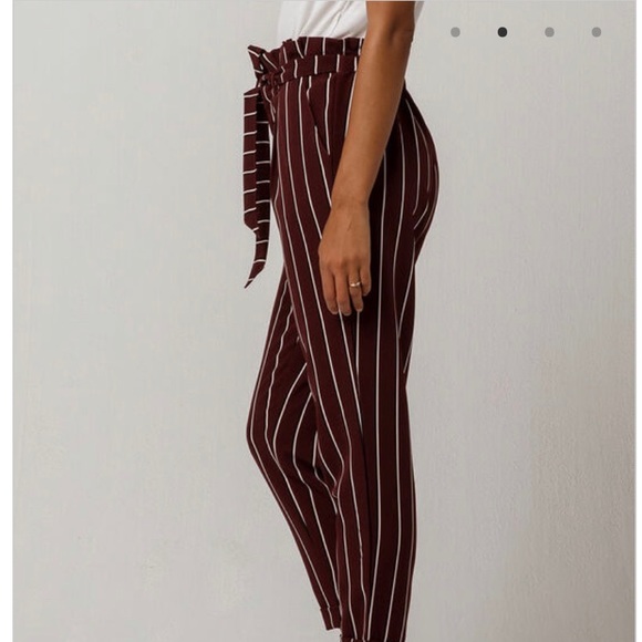 af studio stripe paperback waist trouser pants - Picture 3 of 8